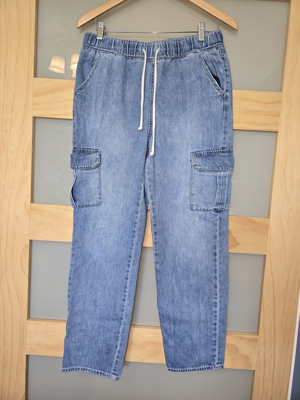 SO Light Blue Denim Cargo Joggers